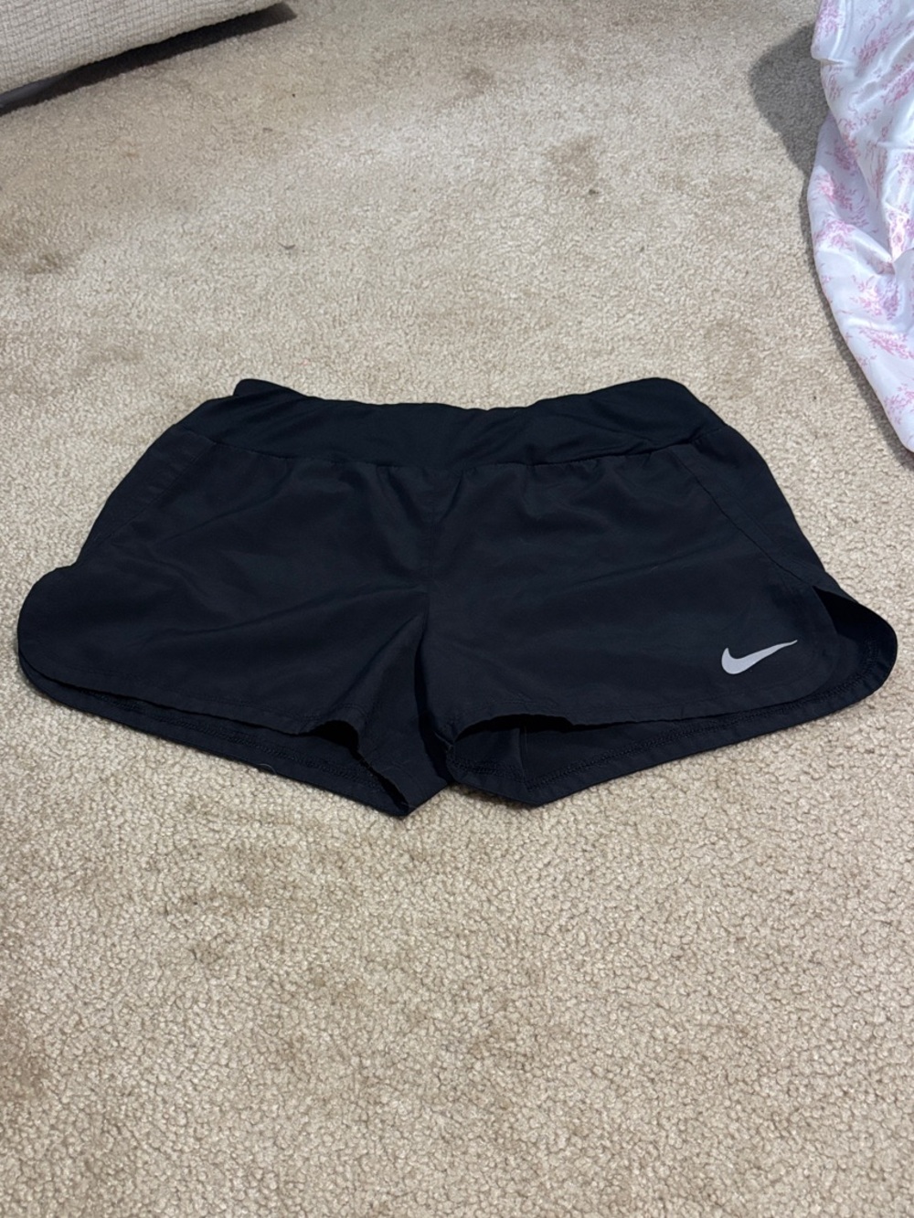Nike Black Women's Athletic Running Shorts with Reflective Swoosh
